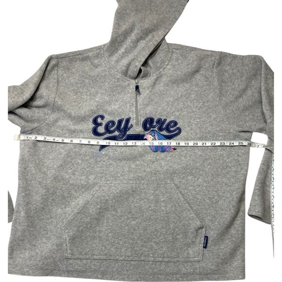 Vintage Eeyore Disney Embroidered Hoodie Missy Size XL Gray - Picture 8 of 14